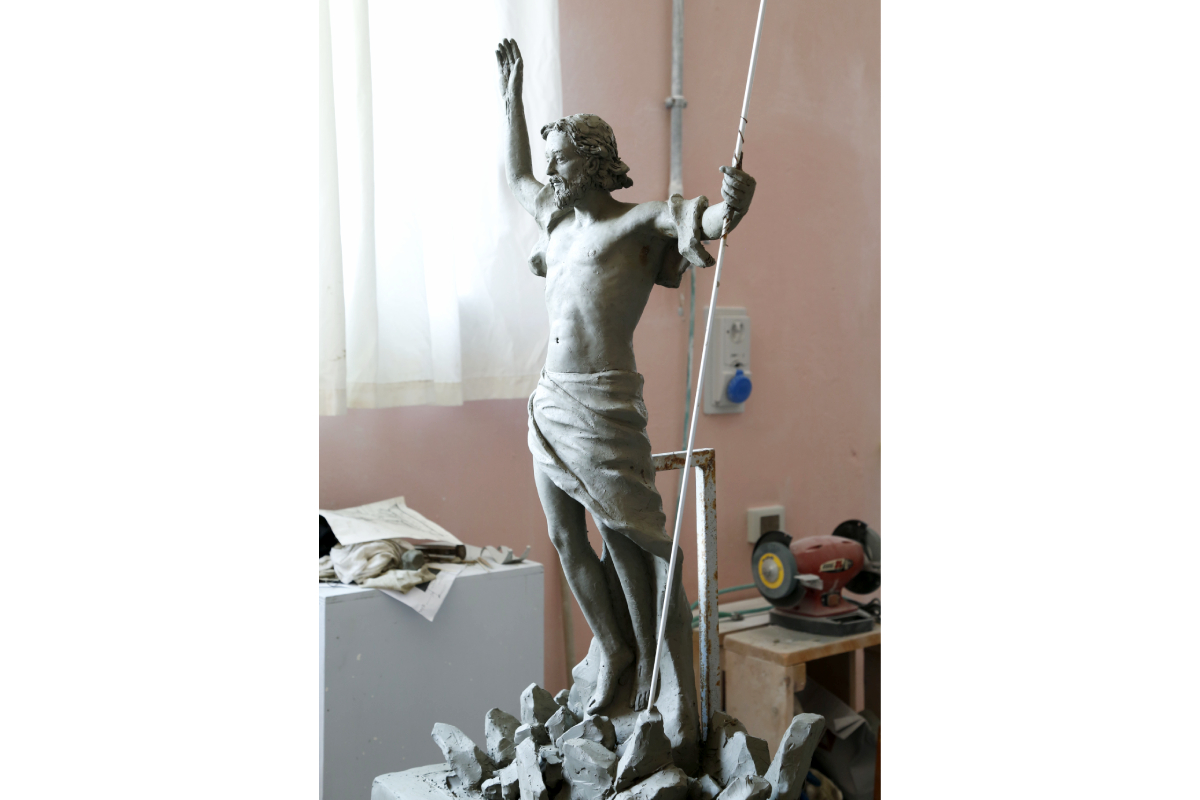 St.Gertrude Cemetery, Colonia, New Jersey, 2021 – Resurrection Christ statue – 12' high