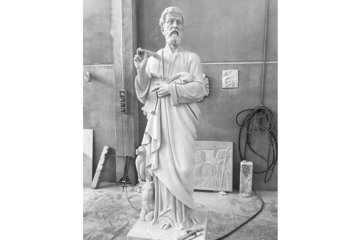 St.Gabriel the Archangel Catholic Church, Mckinney, Texas, 2019 – Evangelist statues – 7' high 
