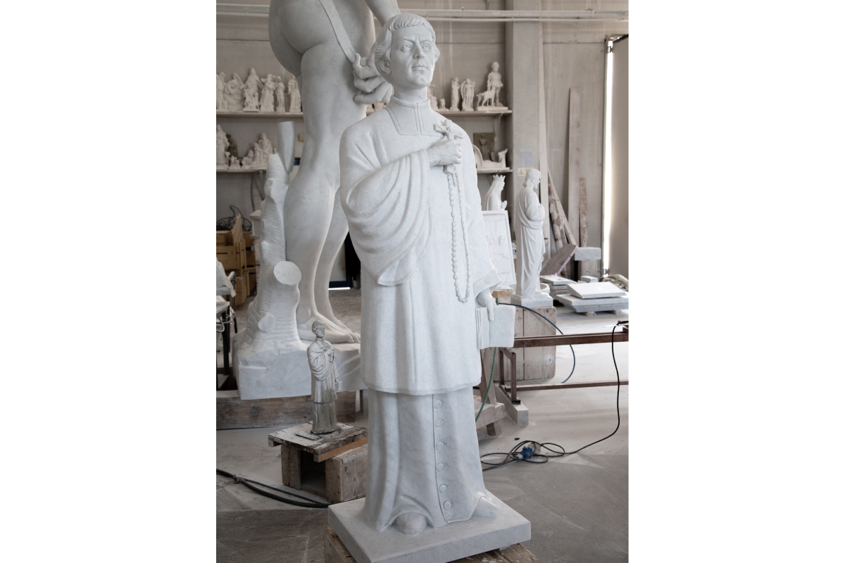 SSPX St.Mary's Immaculata, St. Mary's, Kansas, 2022/23 – Exterior and interior statues – various sizes 12' to 4'-6”