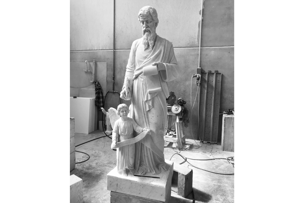 St.Gabriel the Archangel Catholic Church, Mckinney, Texas, 2019 – Evangelist statues – 7' high 
